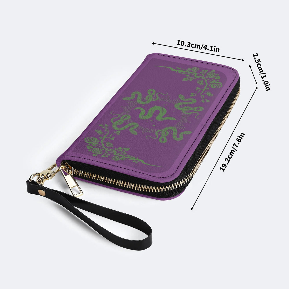 Inscribed Viper Print - Leather Wallet