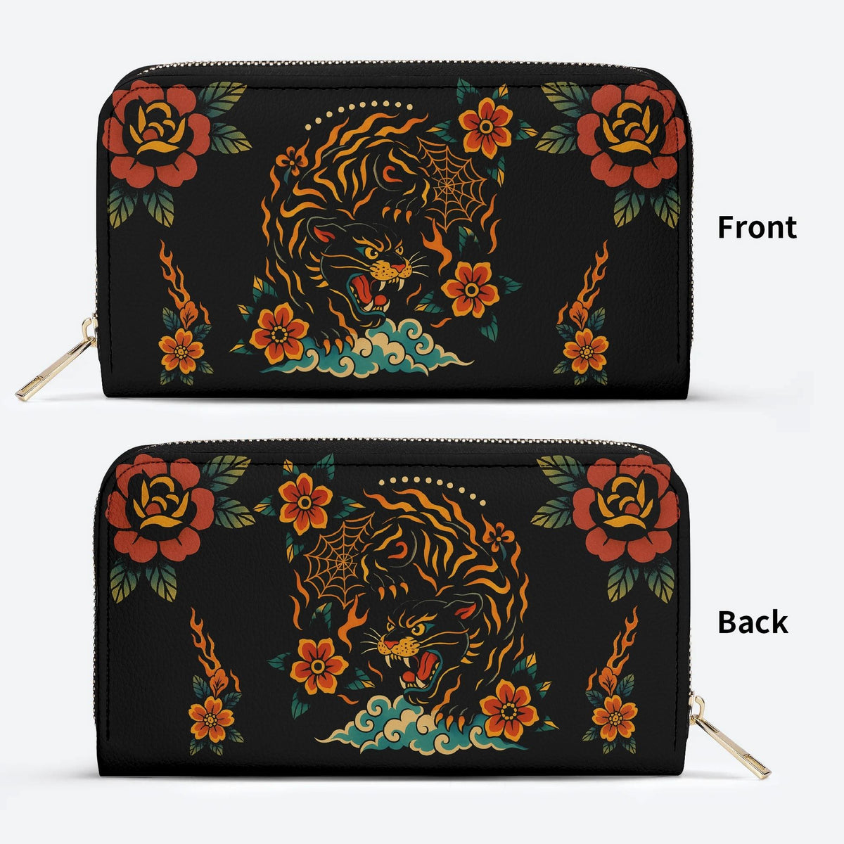 Black Panther Print - Leather Wallet