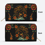 Black Panther Print - Leather Wallet