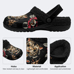 Traditional Tiger Dagger Print - Fur Lined Slippers/Sandals