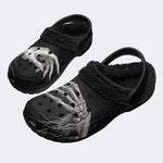 Spooky Bone Hand - Fur Lined Slippers/Sandals