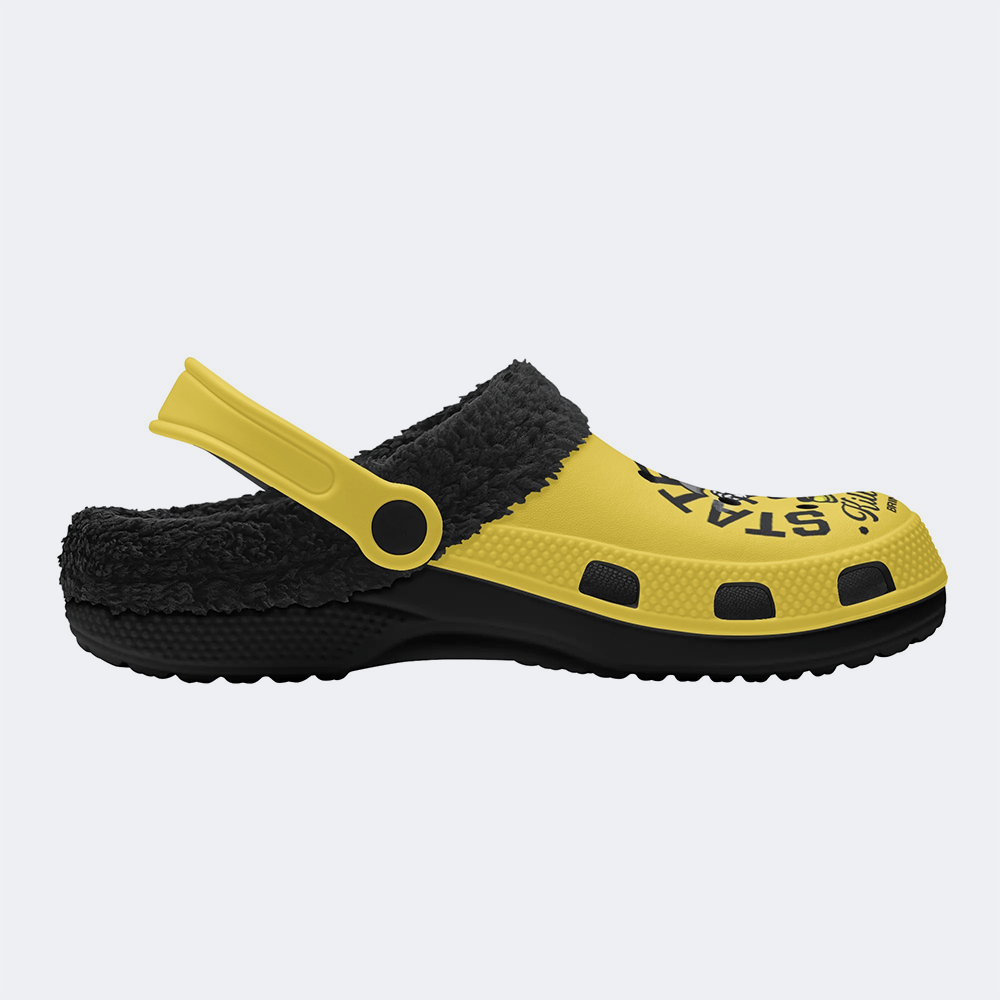 Staten Island Killer Bees Print - Fur Lined Slippers/Sandals