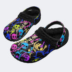 Punk Skeleton - Fur Lined Slippers/Sandals