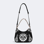 Death Moth Vintage Print - Leather Crossbody Bag