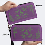 Inscribed Viper Print - Leather Wallet