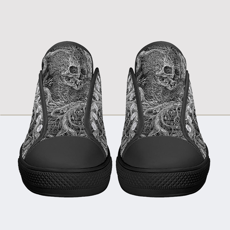 Cover for Caecus Skull Low Top Canvas Shoes