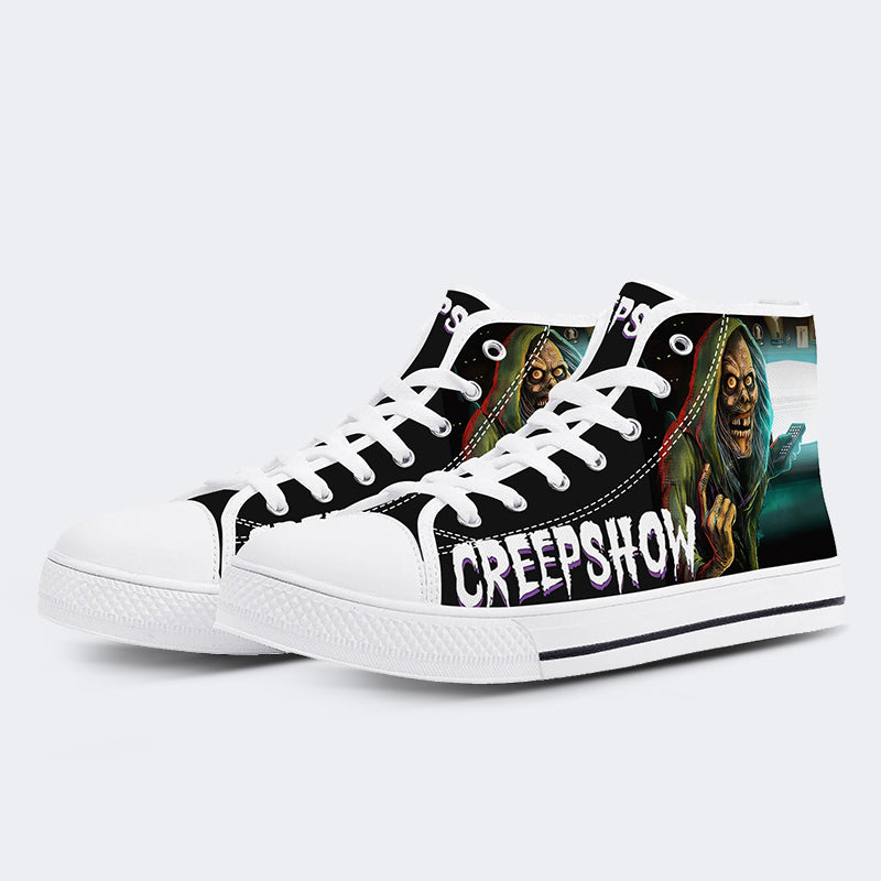 Unisex Horror Movie Vintage Graphic Print - High Top Canvas