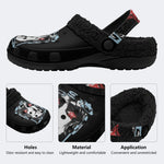 Gothic Punk Portrait Art - Fur Lined Slippers/Sandals