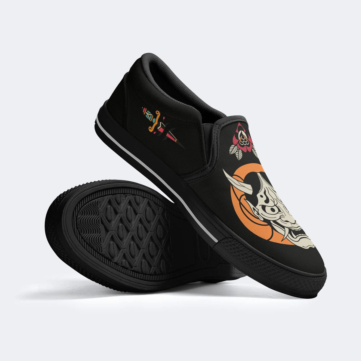 Horror Demon Print - Slip On Shoes