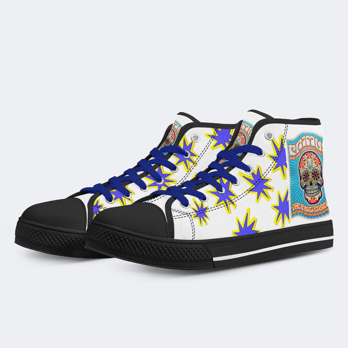 Unisex Skull Print - High Top Canvas