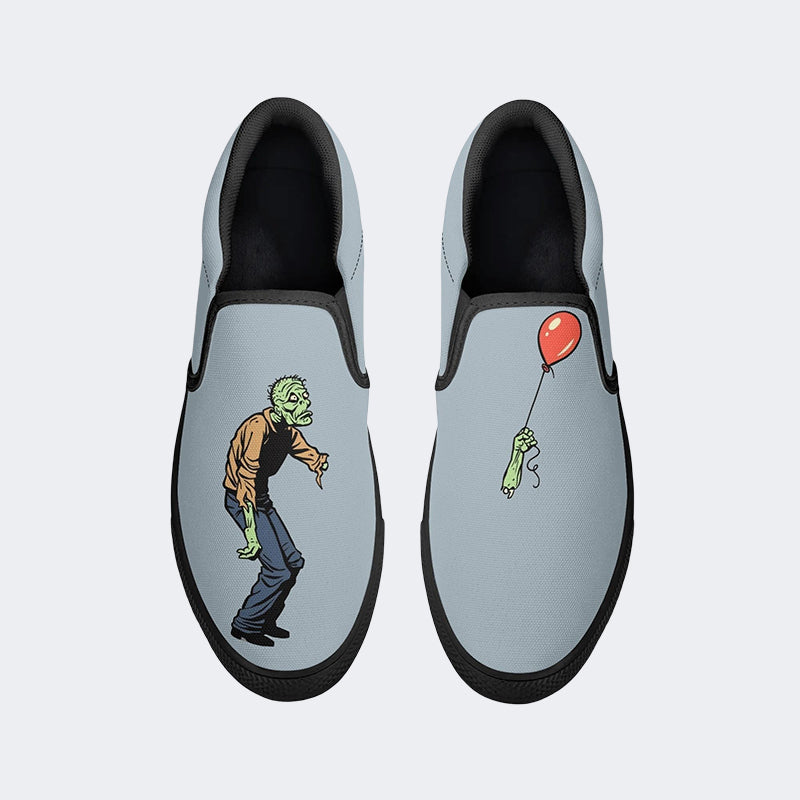 Sad Zombie and Balloon Unisex - Slip On Shoes