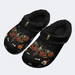 Death Moth Skull Bone - Fur Lined Slippers/Sandals