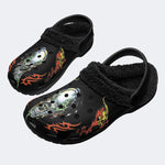 Horror Alien Print - Fur Lined Slippers/Sandals