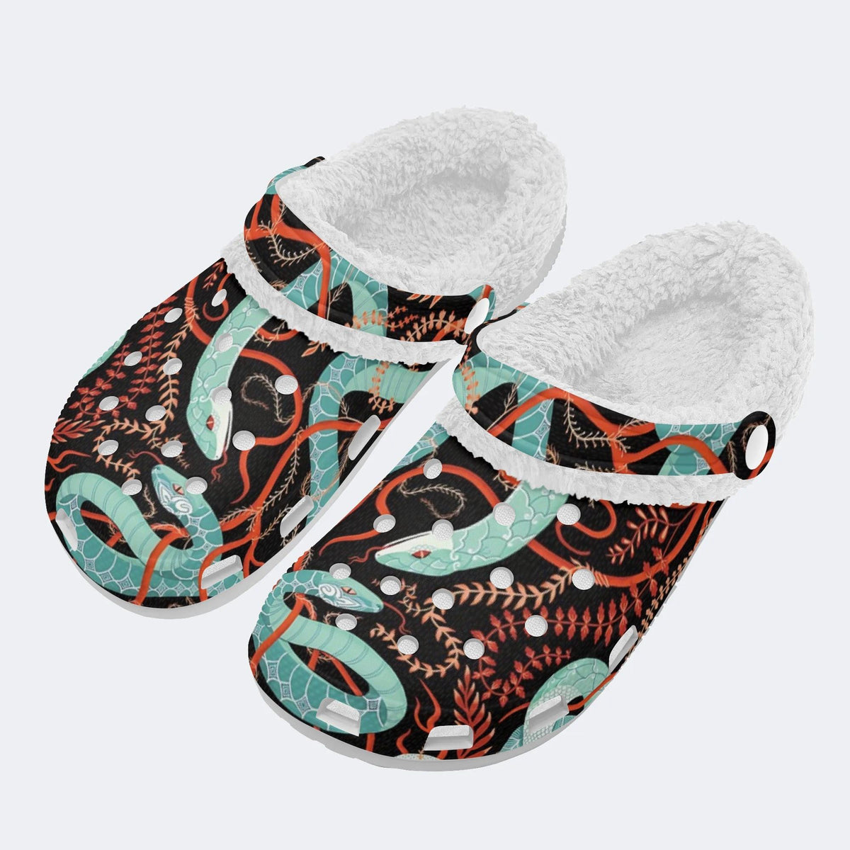 Green Snake Legend - Fur Lined Slippers/Sandals