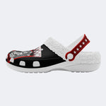 Horror Movie Graphic Print - Fur Lined Slippers/Sandals