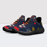Sneakers aus Mesh-Strick mit Tiger-Print 