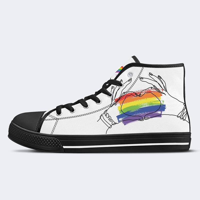 Pride Month High Top Canvas Shoes