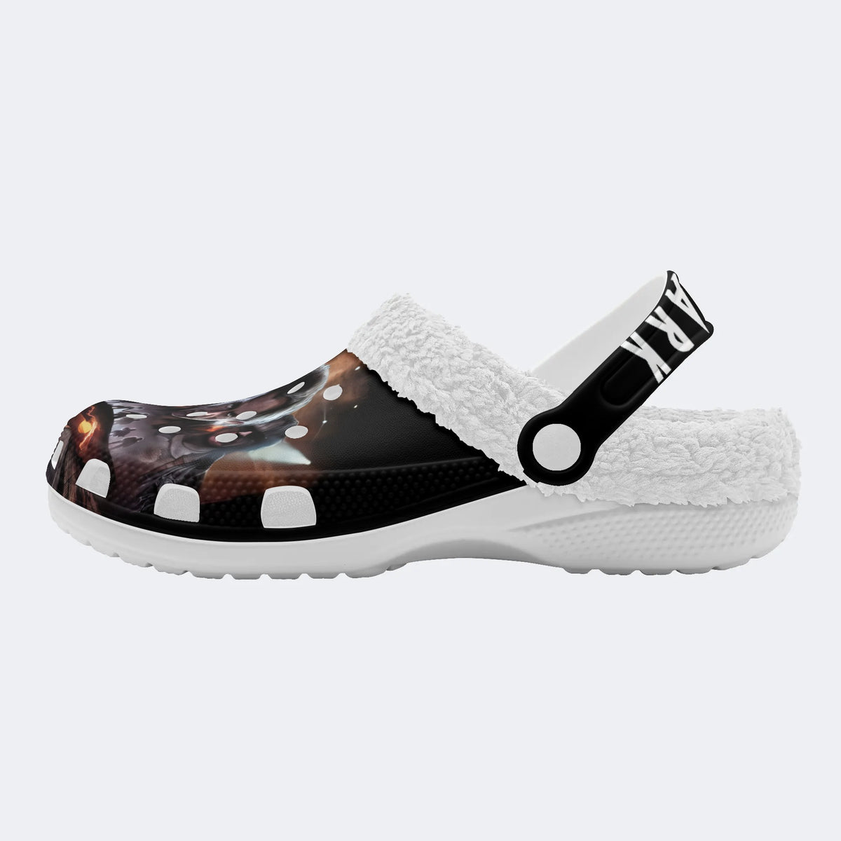 Horror Movie Vintage Print - Fur Lined Slippers