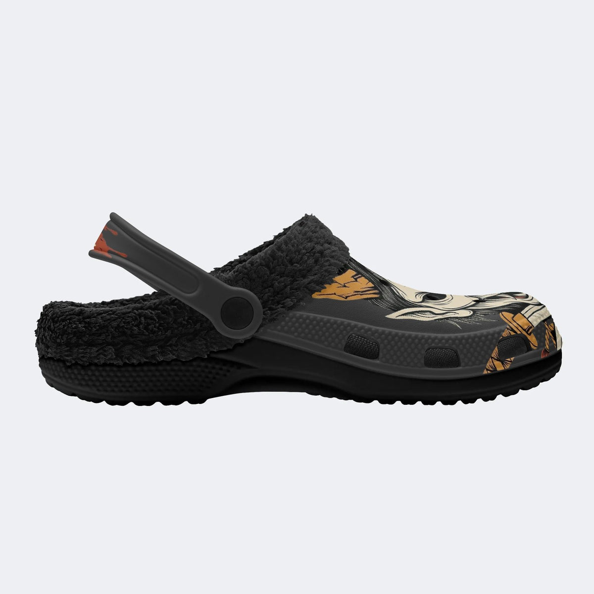 Blood Eye Oni - Fur Lined Slippers/Sandals