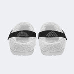 Death Moth Vintage Print - Fur Lined Slippers/Sandals