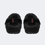 Cross&Heart Print - Fur Lined Slippers/Sandals