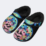 Trippy Skull - Fur Lined Slippers/Sandals