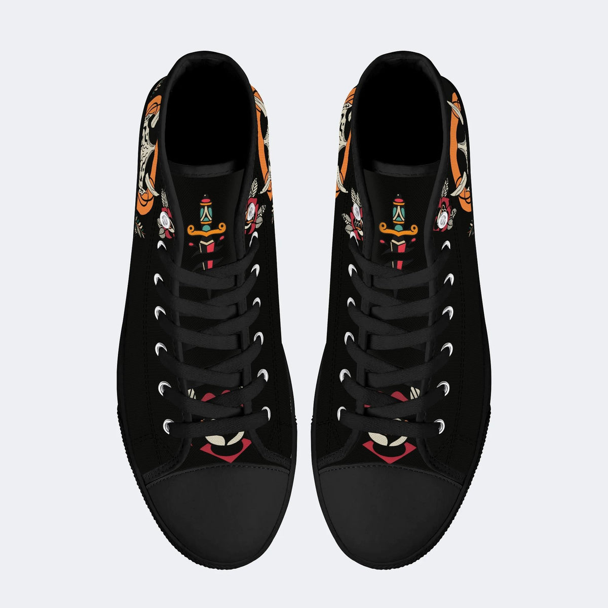 Horror Demon Print - High Top Canvas