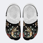 Sea Shark Print - Fur Lined Slippers/Sandals