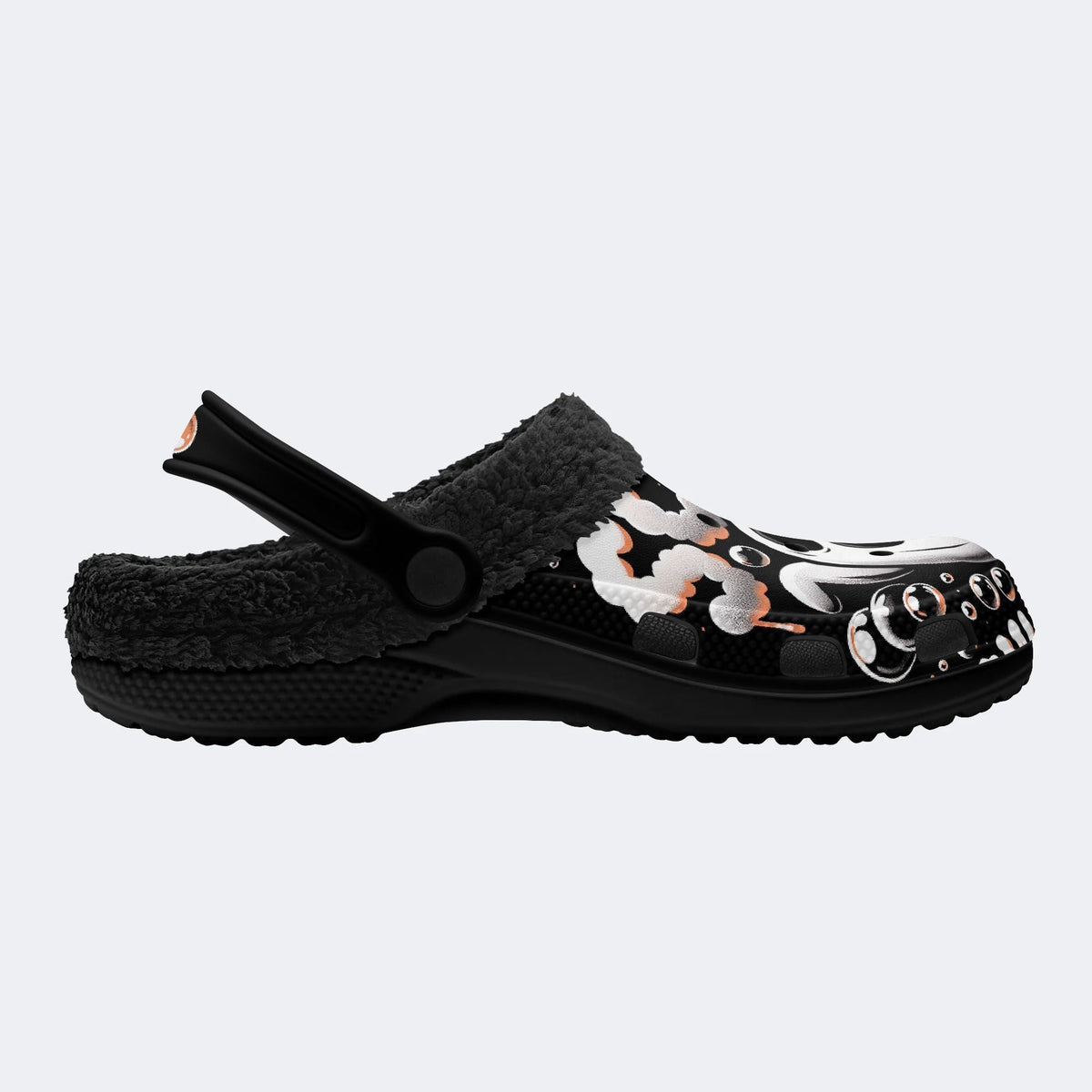 Dark Ghost Bubble - Fur Lined Slippers/Sandals