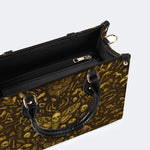 Death Moth And Animal Skeleton - Leather Handbag