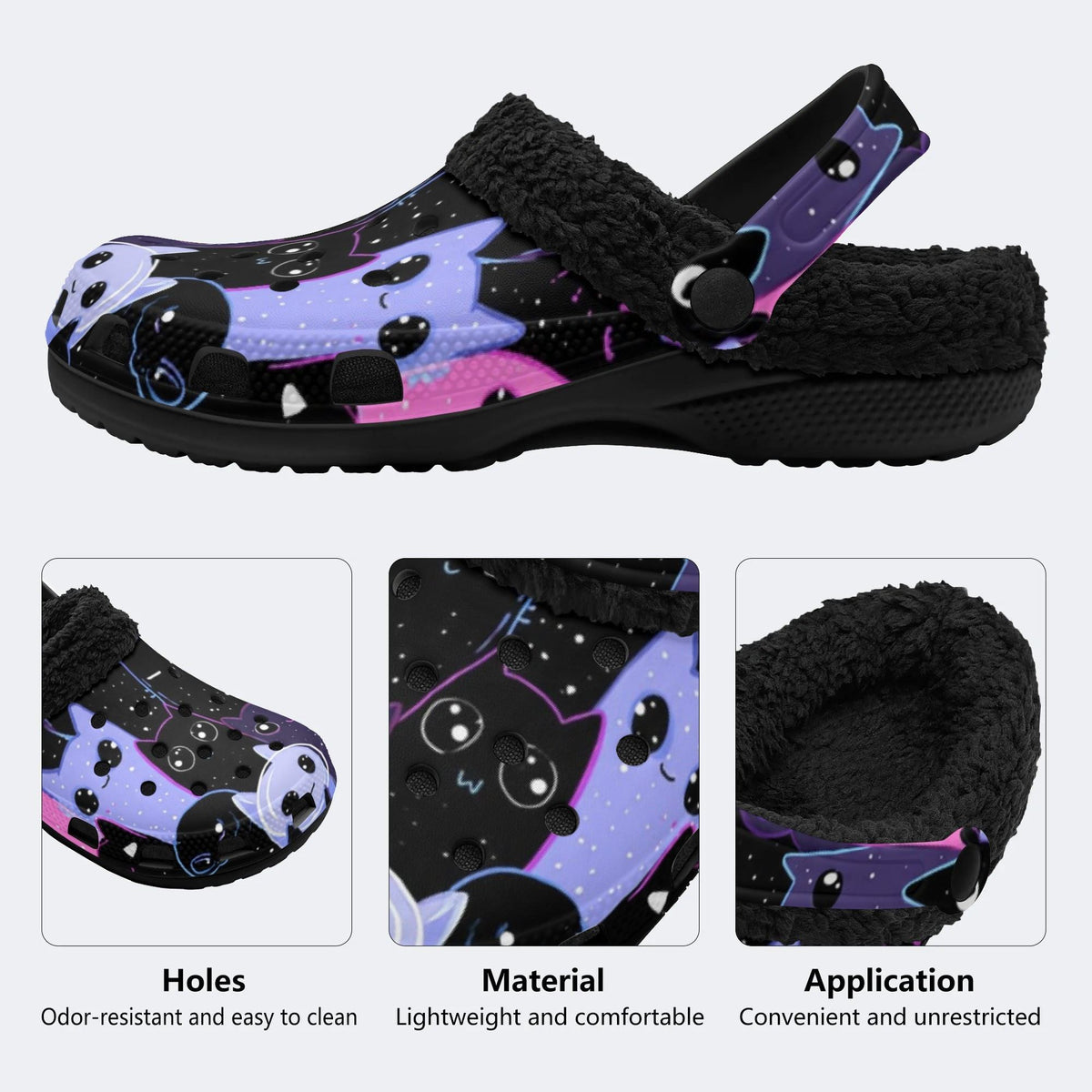 Dark Star Kittens - Fur Lined Slippers/Sandals