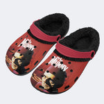 Retro Mummy Print - Fur Lined Slippers