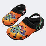 Axe Zombie Santa Print - Fur Lined Slippers/Sandals