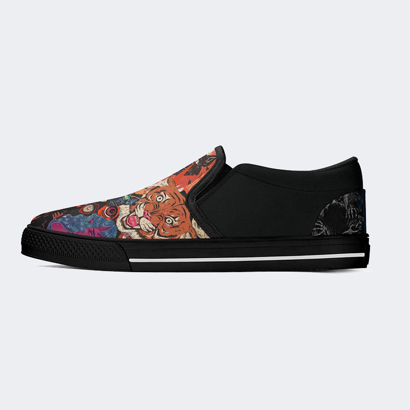 Retro Horror Print - Slip On Shoes