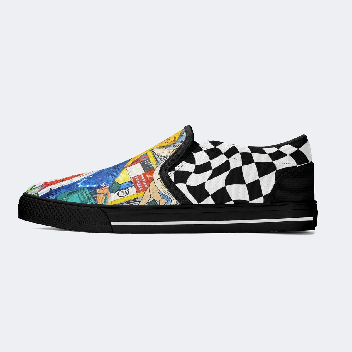 Unisex Graffiti Mary Art Print - Slip On Shoes