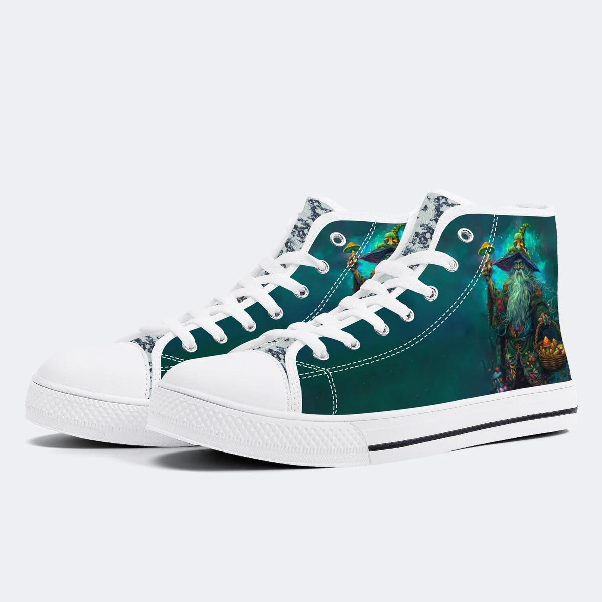 Unisex Fantasy Pilz Welt Kunst Illustration Druck - High Top Canvas