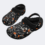 Gothmas Spooky Skeletons - Fur Lined Slippers/Sandals