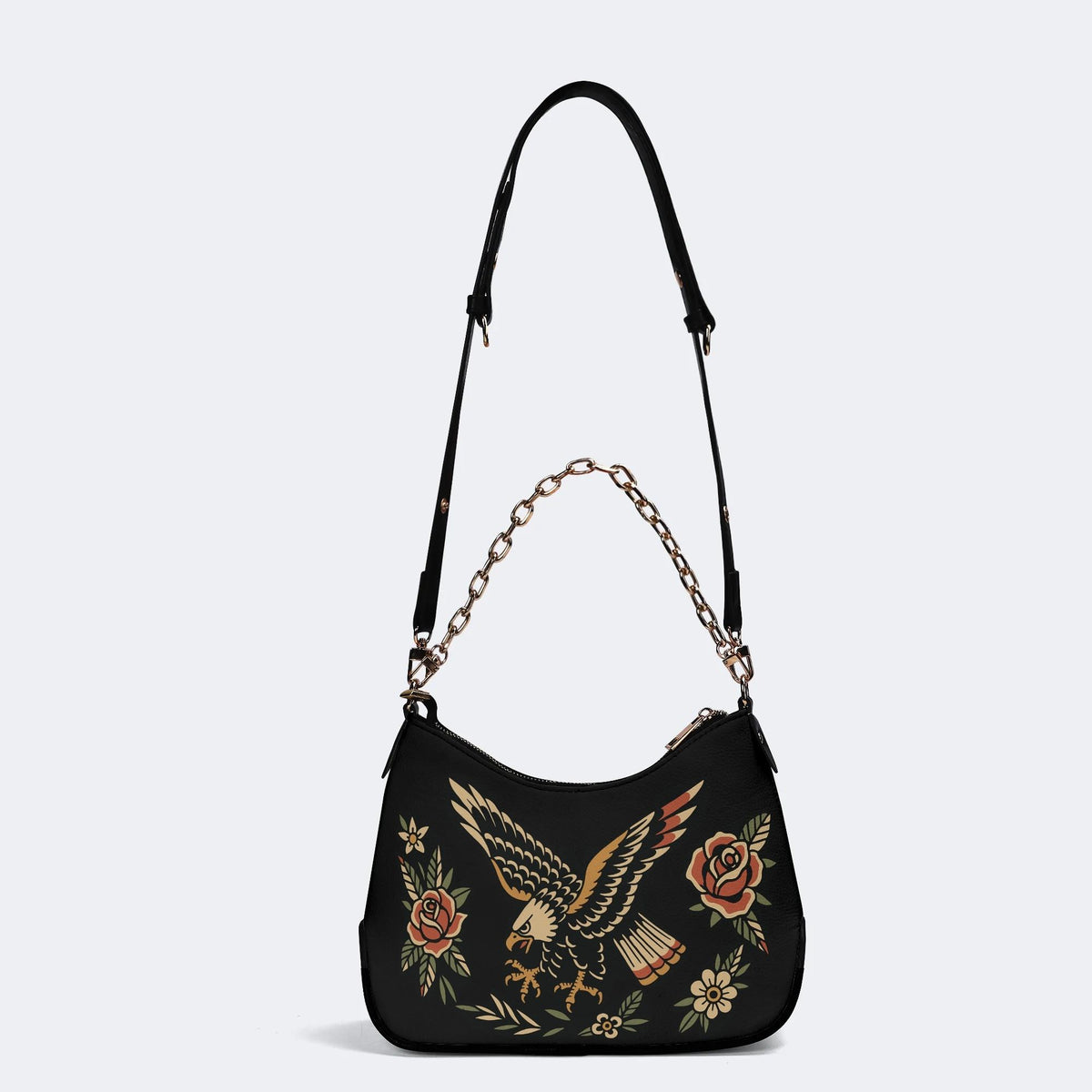 Eagle Spreads Wings - Leather Crossbody Bag