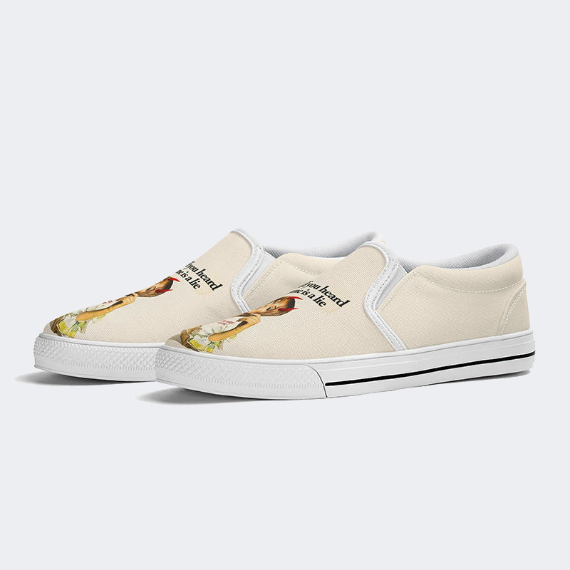Vintage Poster Funny Word - Slip On Shoes