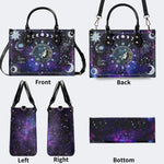Aquarius Starry Sky - Leather Handbag