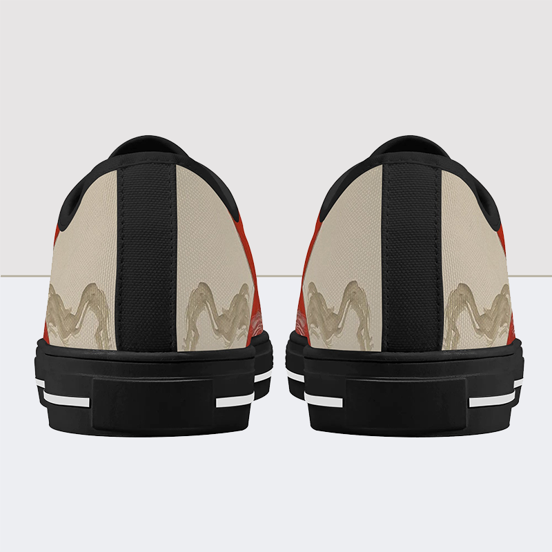 Incantations Skull Low Top Canvas Shoes