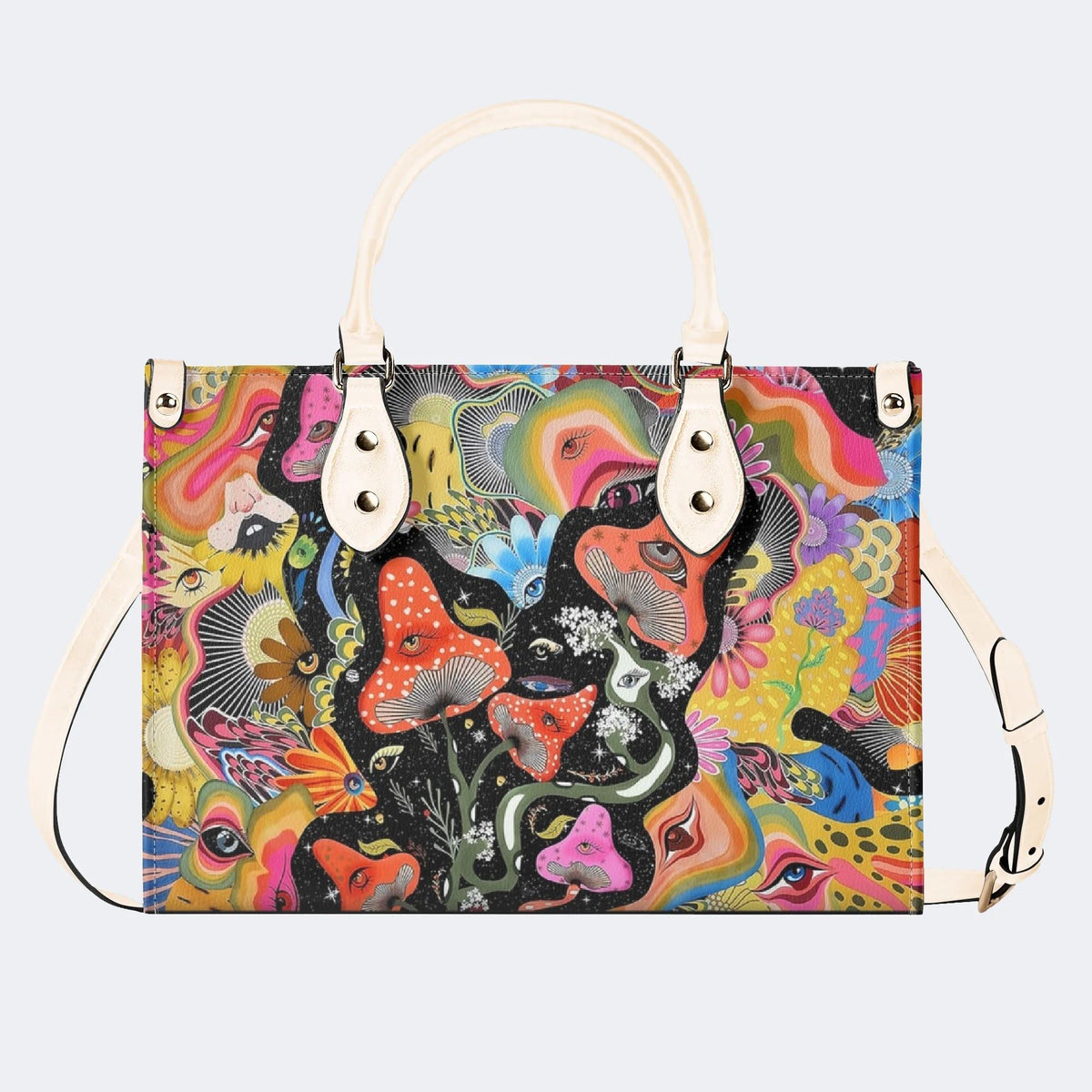 Hallucinogenic Mushrooms - Leather Handbag