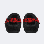 Smoking Nun Vintage Print - Fur Lined Slippers/Sandals