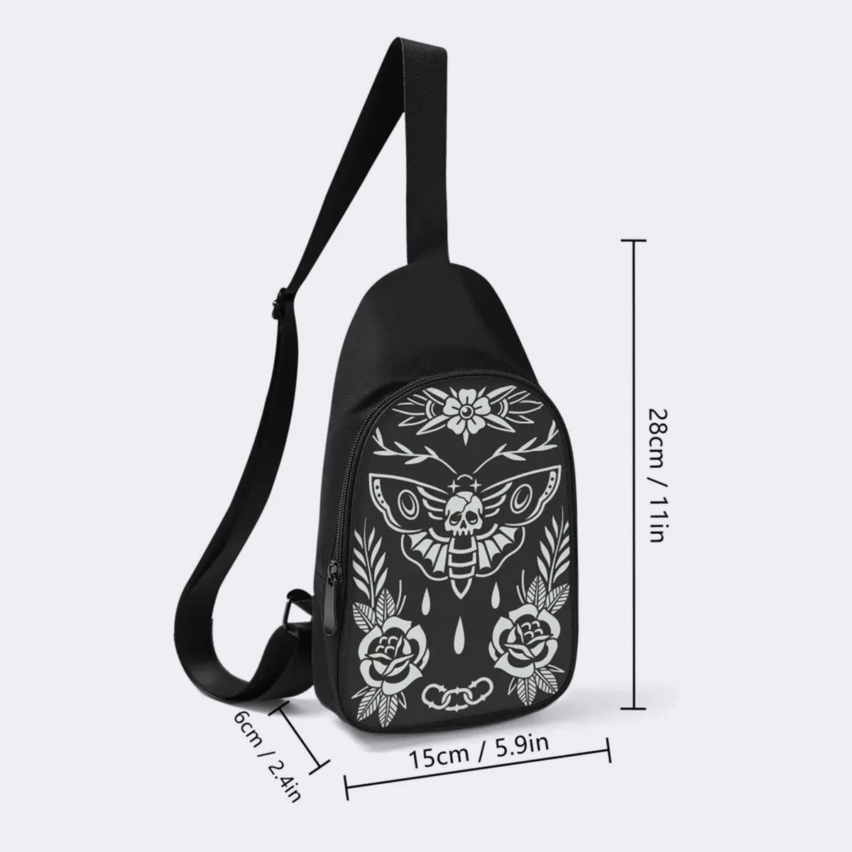 Death Moth Vintage Print - Chest Bag