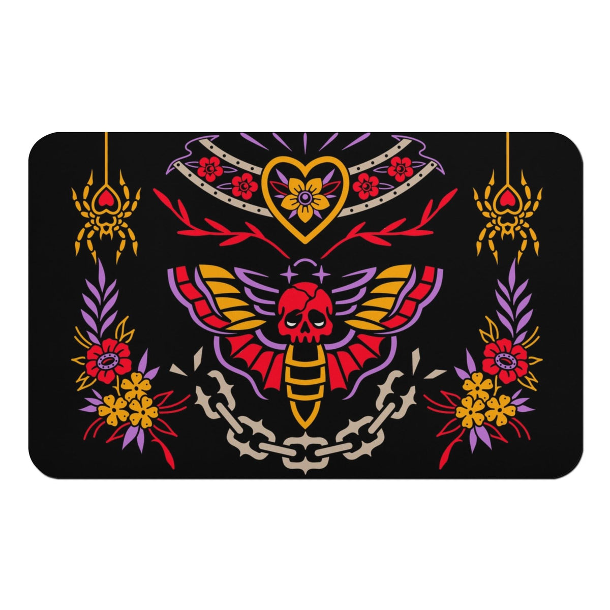 Colorful Death Moth Print - Foot Pad