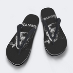 Unisex Black Metal Pinhead Print - Flip Flops