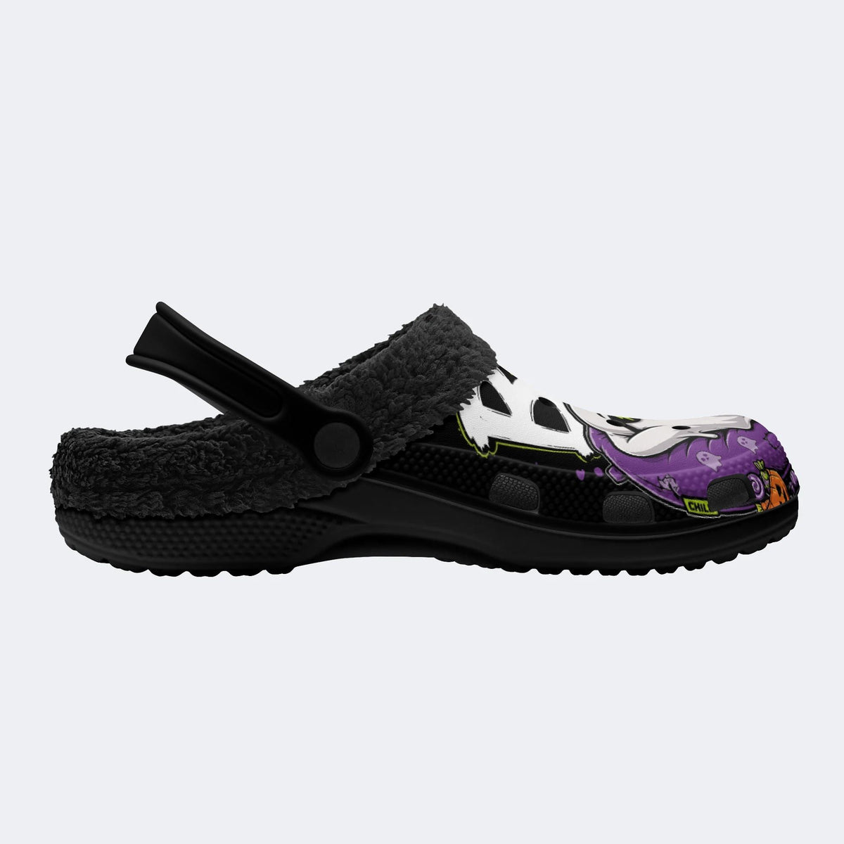 Cool Ghost Lounge - Fur Lined Slippers/Sandals