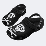 Jolly Roger Print - Fur Lined Slippers/Sandals