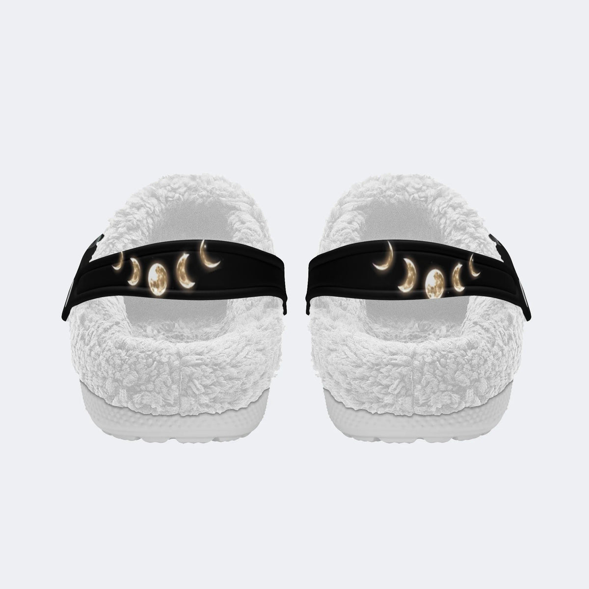 Floral Moth Print - Fur Lined Slippers/Sandals