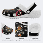 Traditional Eagle Print - Fur Lined Slippers/Sandals